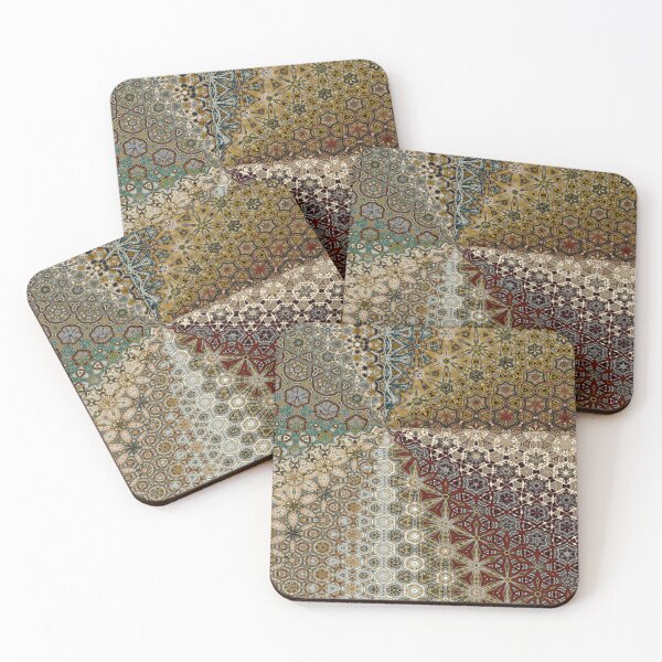 Item preview, Kaleidoscope Star Pattern in Rich Victorian Colours designed and sold by Trevor Hirst.