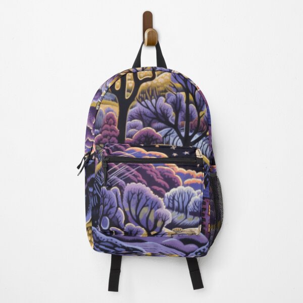 Item preview, Enchanting Purple Watercolor Landscape Village Captivating Art designed and sold by JojoArtEvo.