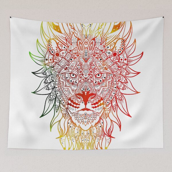 Item preview, lion mandala , colorful designed and sold by DeluxBee.