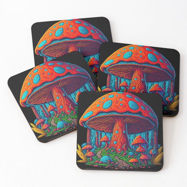 Item preview, Colorful trippy mushroom UV Sticker designed and sold by ZenStickConcept.