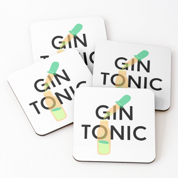 Item preview, gin tonic text graphic v2a white background designed and sold by fishpressink.