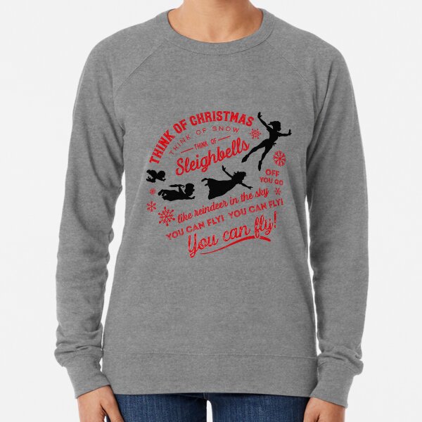 Think of Christmas Peter Pan inspired, You Can Fly by Kelly Design Company Lightweight Sweatshirt