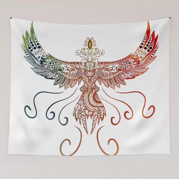 Item preview, phoenix mandala , colorful designed and sold by DeluxBee.