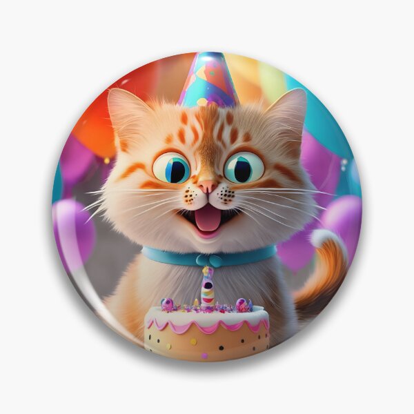 Item preview, Cute Cat Happy Birthday! Funny, funky & witty designed and sold by wittywishes.