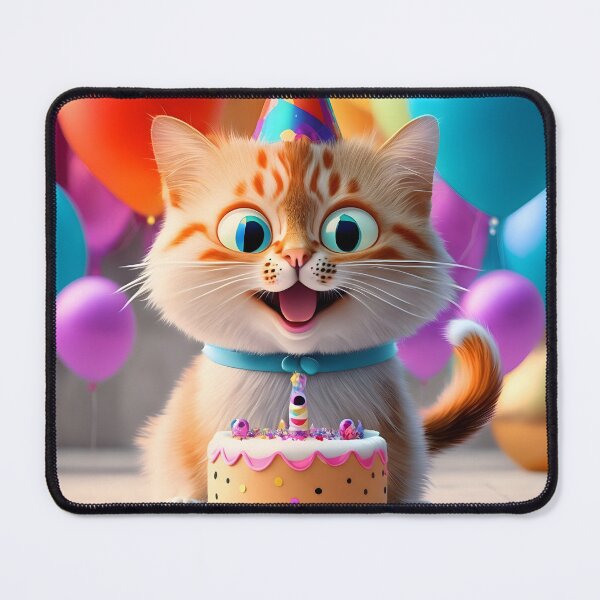 Item preview, Cute Cat Happy Birthday! Funny, funky & witty designed and sold by wittywishes.