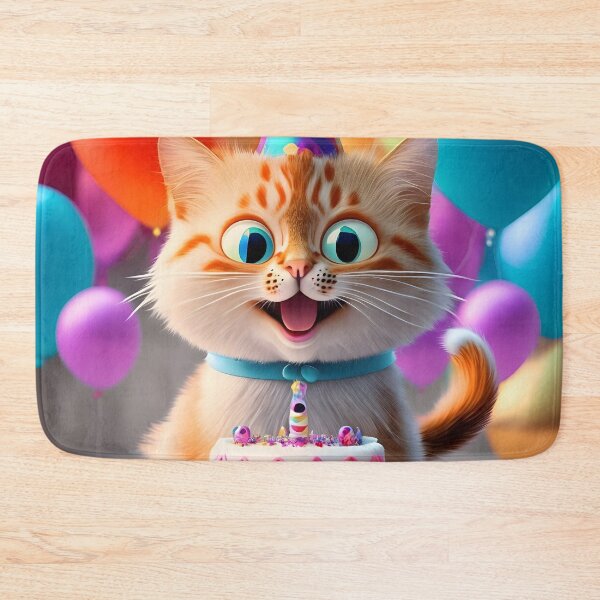 Item preview, Cute Cat Happy Birthday! Funny, funky & witty designed and sold by wittywishes.