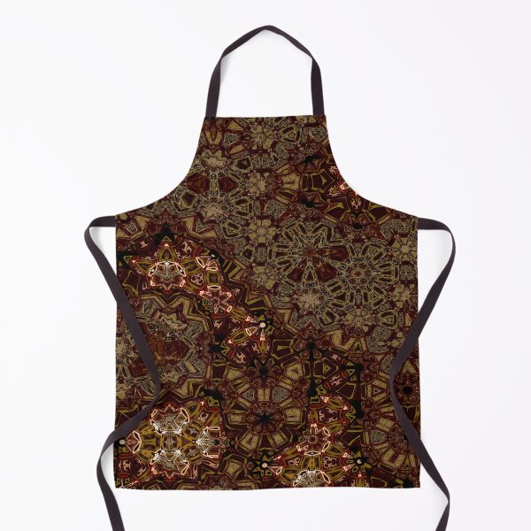 Aperçu de l'œuvre Victorian Style Kaleidoscope Floral Seamless Pattern in Rich Dark Brown Shades créée et vendue par Trevor Hirst.
