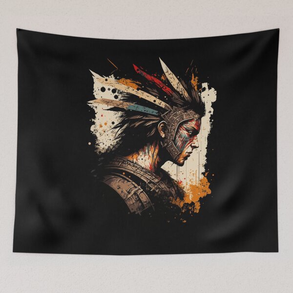 Item preview, Native American Indian chief tempera. designed and sold by paulo silveira.