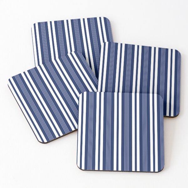 Item preview, Hamptons Blue White Preppy Stripes Pattern designed and sold by HotHibiscus.