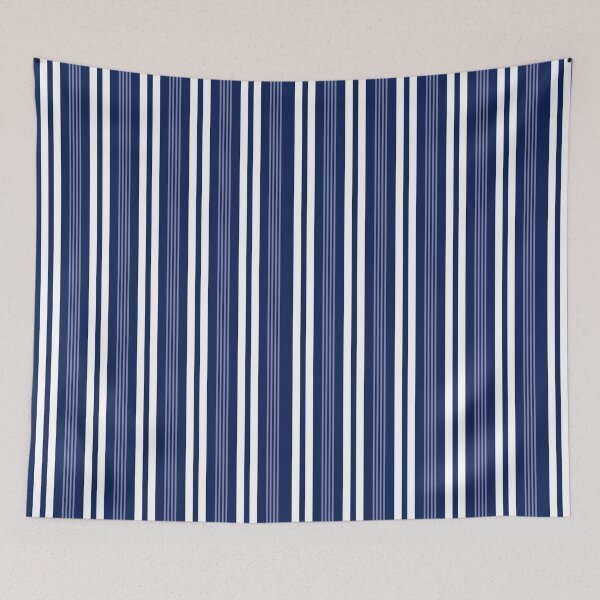Item preview, Hamptons Blue White Preppy Stripes Pattern designed and sold by HotHibiscus.