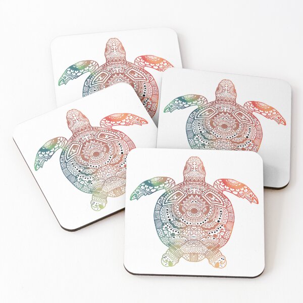 Item preview, turtle mandala , colorful designed and sold by DeluxBee.