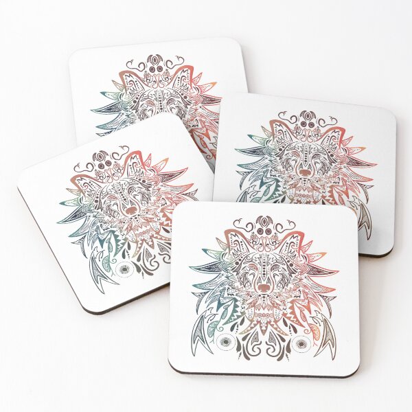 Item preview, wolf mandala , colorful designed and sold by DeluxBee.