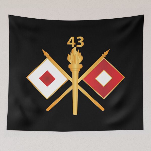 Item preview, Army - 43rd Signal Battalion w Unit Number - Branch wo Txt designed and sold by Military Insignia Products.