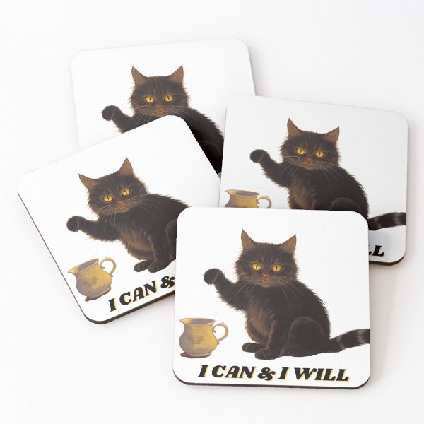 Item preview, I Can & I Will : Funny Cat Graphic designed and sold by MTJ-Mushrooms.