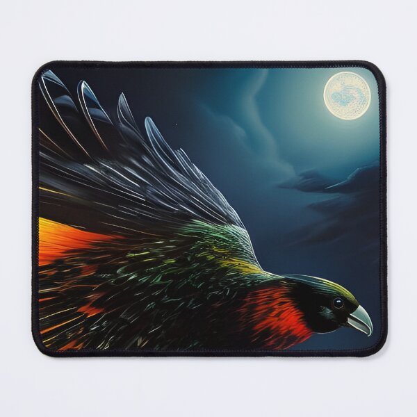 Item preview, Stylized Flying Night Raven, impasto Ai Generated Art  designed and sold by ACC .