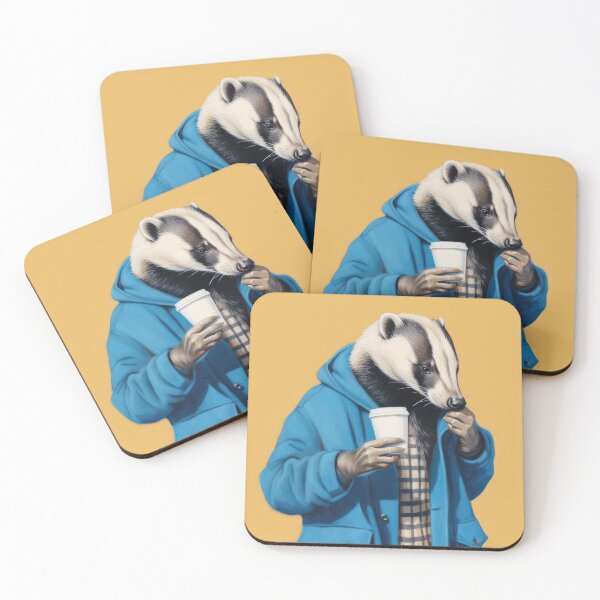 Item preview, Badger Holding Coffee designed and sold by MajesticBeasts.