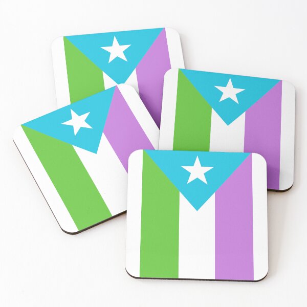 Aperçu de l'œuvre Porto Rico/Portoricain Boricua LGBT Transgenre/Trans Genre Queer Drapeau créée et vendue par armontheroad.
