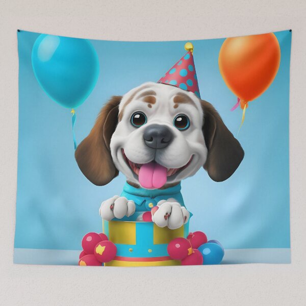 Item preview, Cute Dog Puppy Happy Birthday! Funny, funky & witty designed and sold by wittywishes.