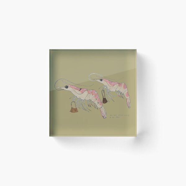 Item preview, two lady shrimp running to the store designed and sold by Ola Lorens.