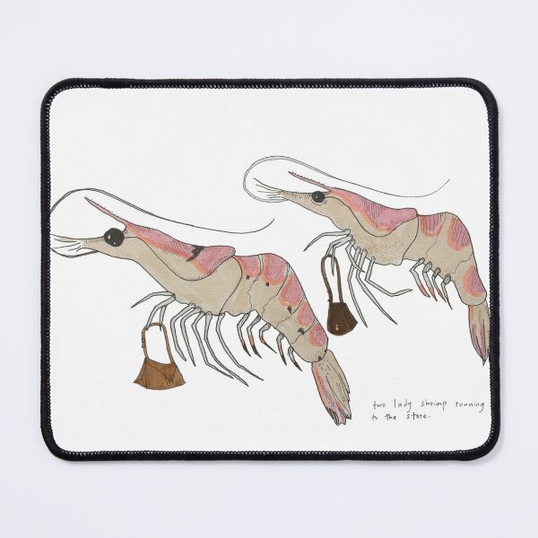 Item preview, two lady shrimp running to the store designed and sold by Ola Lorens.