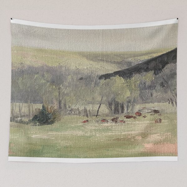 Artikelvorschau, Minimalistische Vintage-Kansas-Landschaft, Grünton-Druck entworfen und verkauft von GalleryDigitals.
