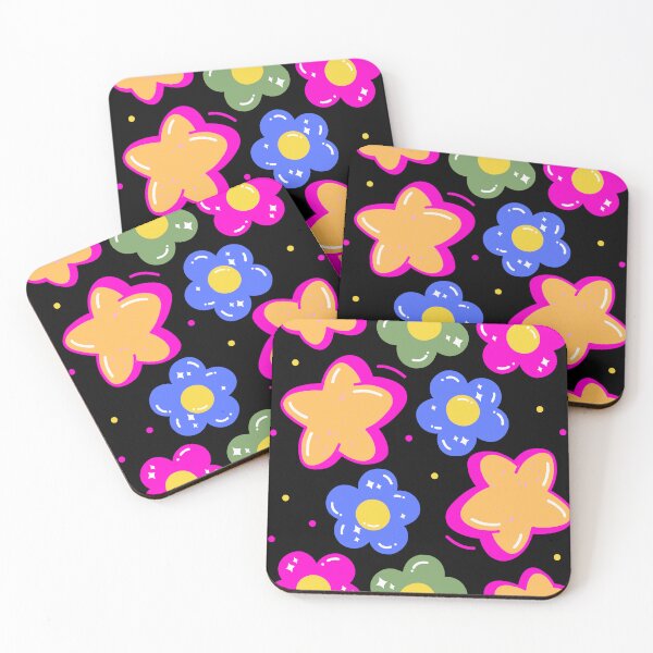 Item preview, Children Star and Flowers Imprinted Artwork designed and sold by Lov Verman.