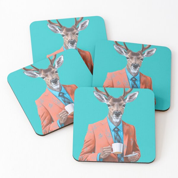 Item preview, Deer Holding Coffee designed and sold by MajesticBeasts.