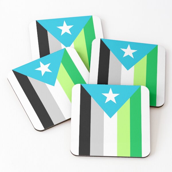 Aperçu de l'œuvre Porto Rico/Portoricain Boricua LGBT Queer Aro/Drapeau Aromantique créée et vendue par armontheroad.