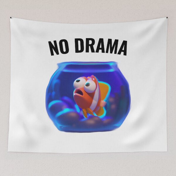 Item preview, No drama - cute fish designed and sold by Ball-and-Match.