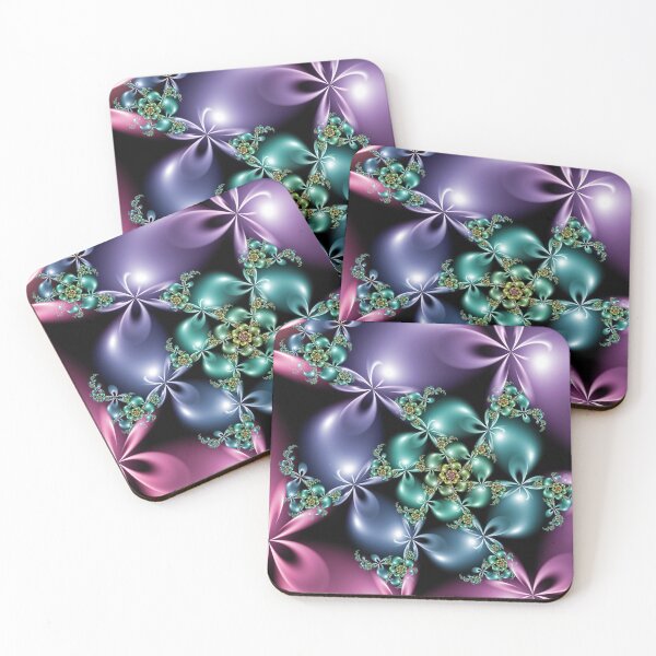 Item preview, Metallic Pastel Floral Fractal Spiral designed and sold by pinkal.