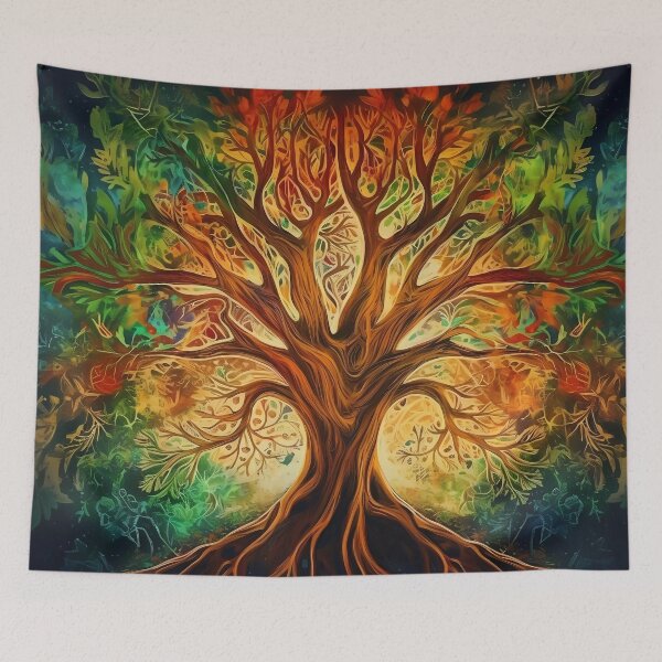 Item preview, The Vibrant Tapestry of Life: Tree of Colors designed and sold by Wallart-Nisyo.