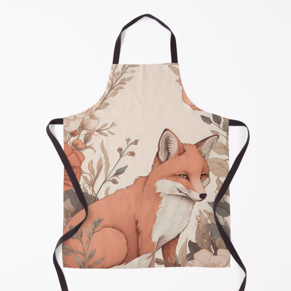 Item preview, Fox Illustration in a field of flowers designed and sold by 11pixeli.