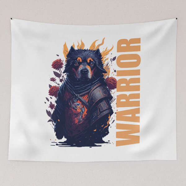 Item preview, Dog Warrior Floral Design designed and sold by PurfectPredator.