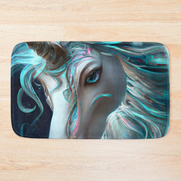 Item preview, Blue unicorn generated by artificial intelligence designed and sold by megadrina.