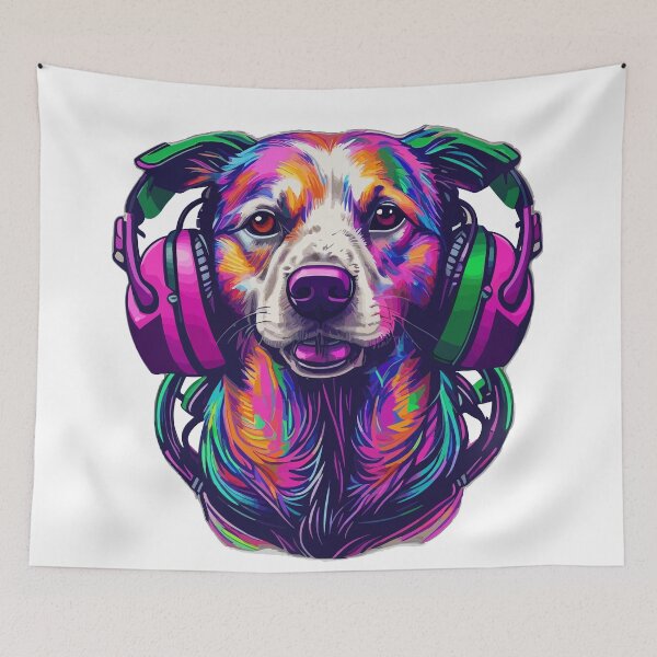 Item preview, Paws & Beats | Dog with Headphones | Enjoy the music designed and sold by PurfectPredator.