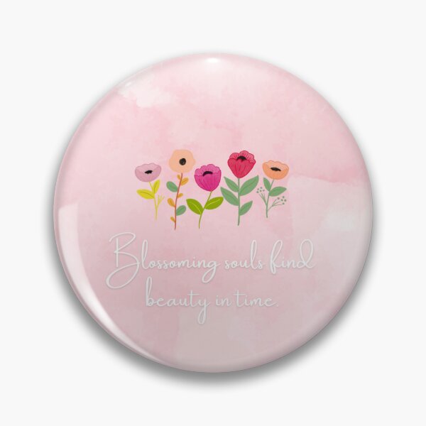 Item preview, 'Blossoming souls find beauty in time' Water colour designed and sold by TeesStorefront.