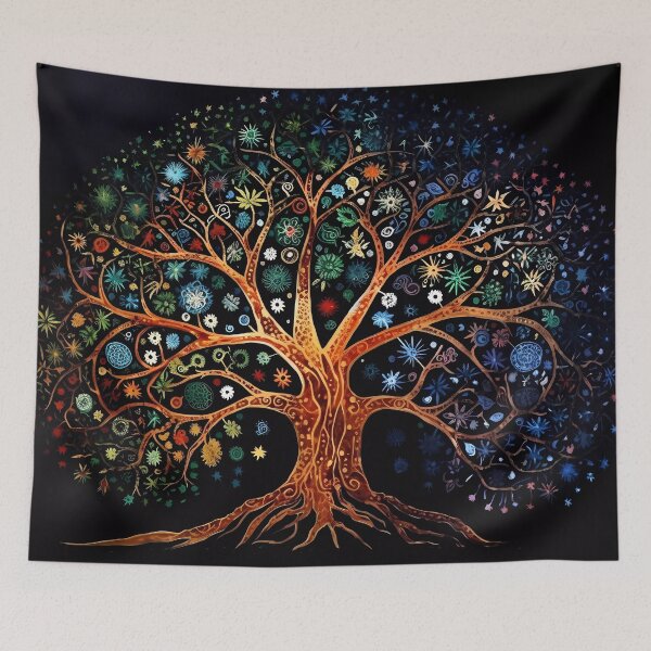 Item preview, The Kaleidoscope Tree: A Vibrant Journey of Life designed and sold by Wallart-Nisyo.