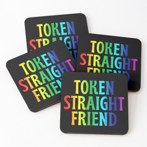 Item preview, Token straight friend - LGTBQ ally designed and sold by EvergreenWhimsy.