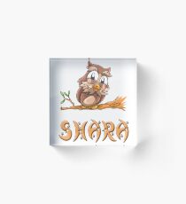 Shara Owl Acrylic Block