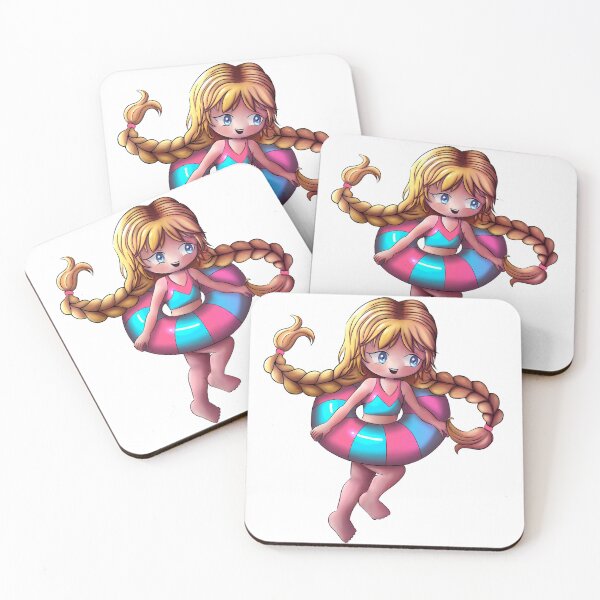 Item preview, Summer chibi, Swimming Season Kawaii designed and sold by ByJezie.
