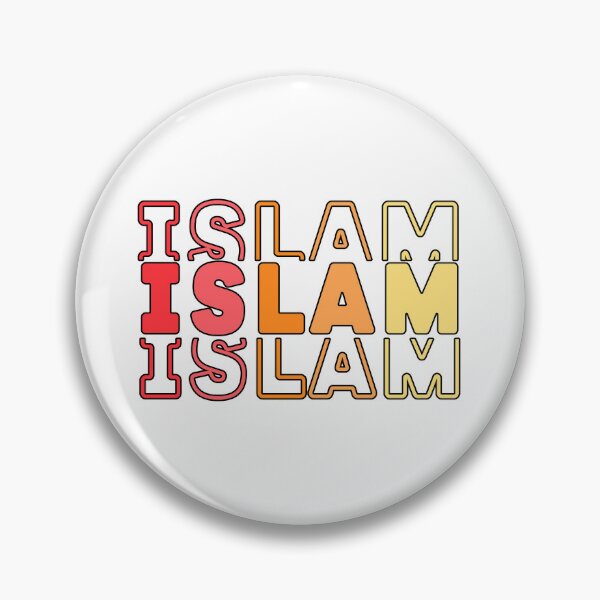Item preview, Islam اسلام Arabic Word Stacked Text designed and sold by ZamZamDesign.