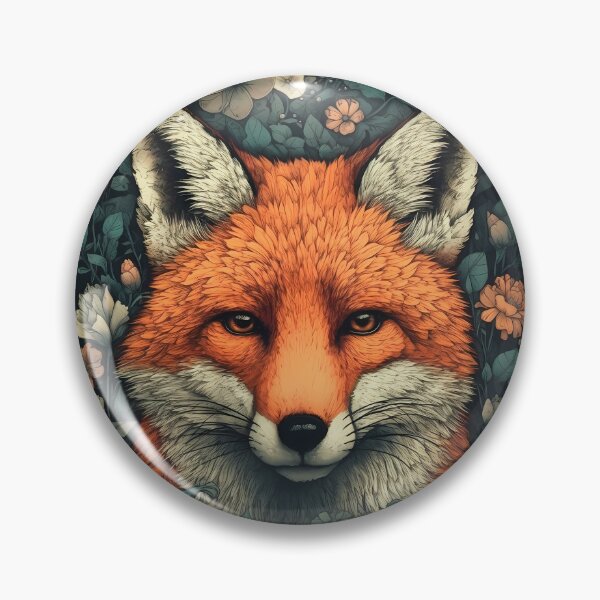 Artikelvorschau, Fuchs-Illustration in einem Blumenfeld entworfen und verkauft von 11pixeli.