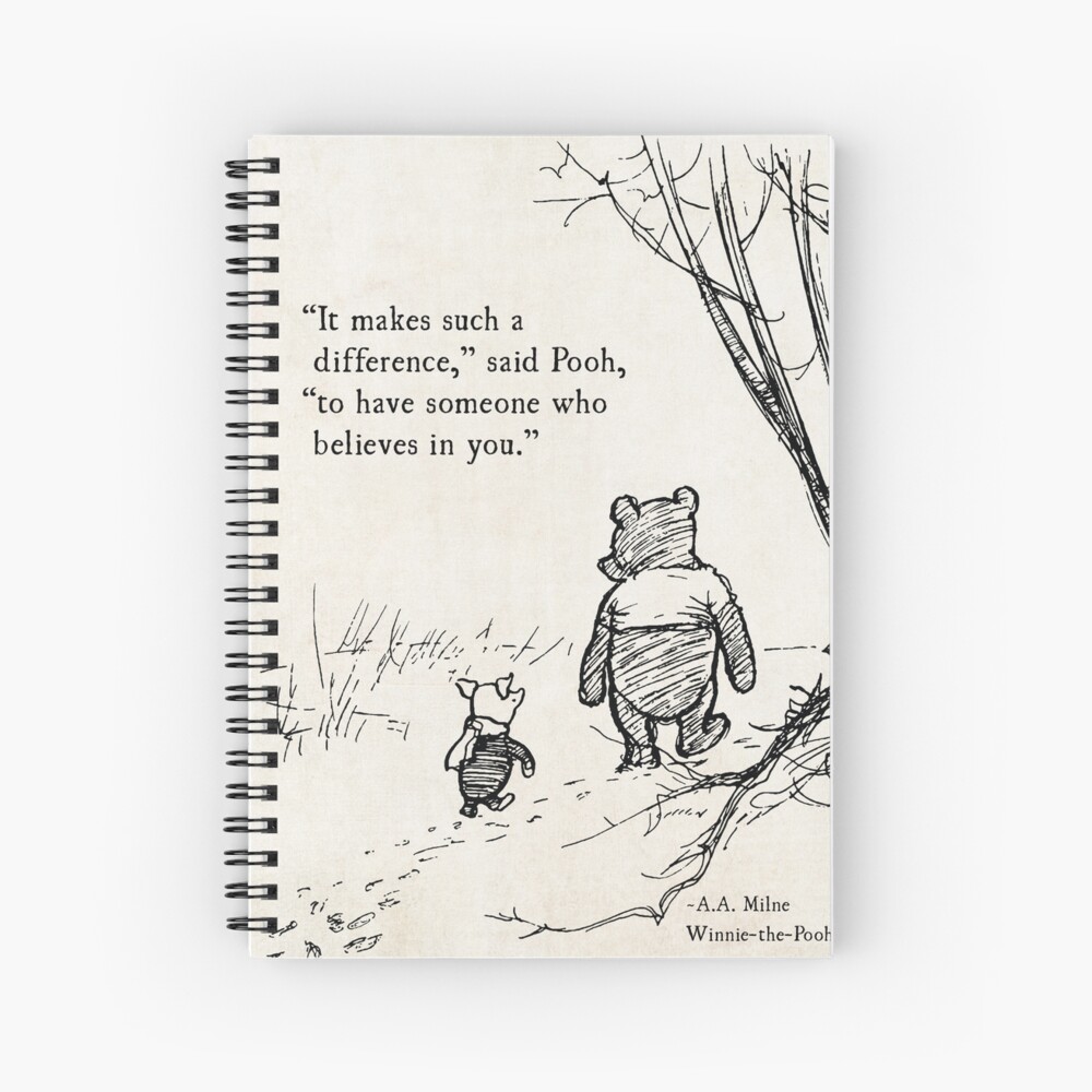 Winnie the Pooh, AA Milne, It Makes such a Difference Greeting Card