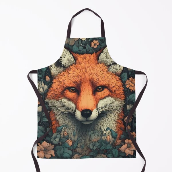 Item preview, Fox Illustration in a field of flowers designed and sold by 11pixeli.