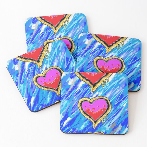 Item preview, 3 Hearts on Blue  designed and sold by LowEndGraphics.