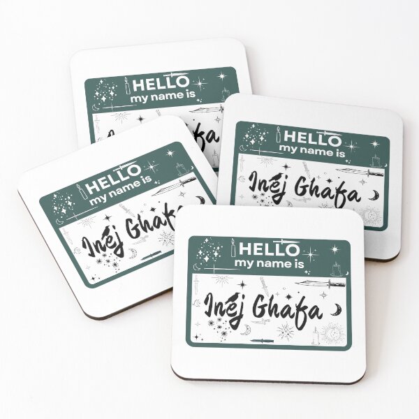 Item preview, Inej Ghafa "Hello my name is" nametag Six of Crows/ Shadow and Bone designed and sold by Full Whimsy.
