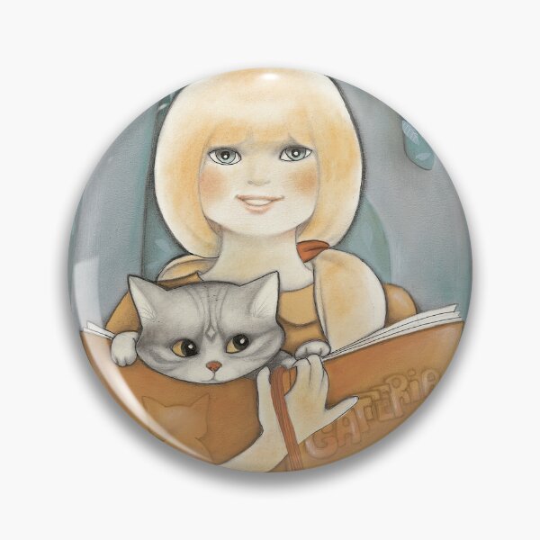 Item preview, Bookish Bliss: A Girl, a Tabby Cat, and the Whispers of Nature designed and sold by gatteria.