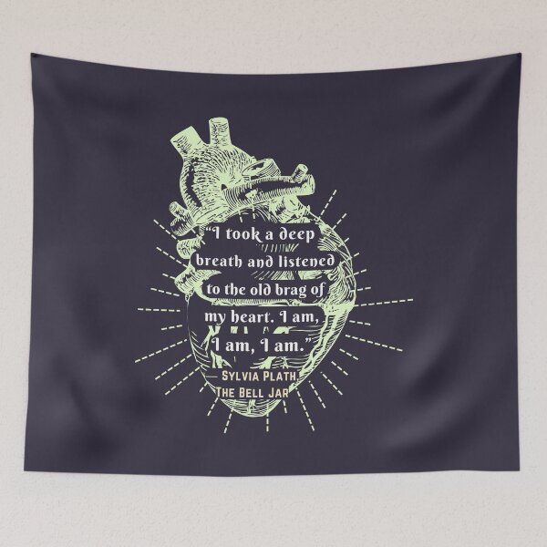 Item preview, Copy of  The Bell Jar quote by Sylvia Plath: I took a deep breath and listened to the old brag of my heart... designed and sold by artbleed.