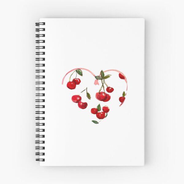 Item preview, Heart cute cherries cherry watercolor painting shirt, cherry stickers, cute fruit cup/mug designed and sold by Paintingladycat.