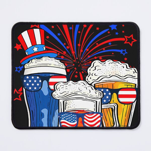 Item preview, 4th of July Funny Beers Sunglasses American Flag Fireworks designed and sold by mainana78.
